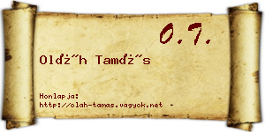 Oláh Tamás névjegykártya