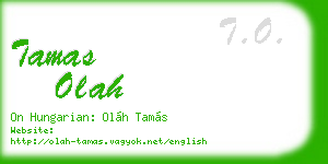 tamas olah business card